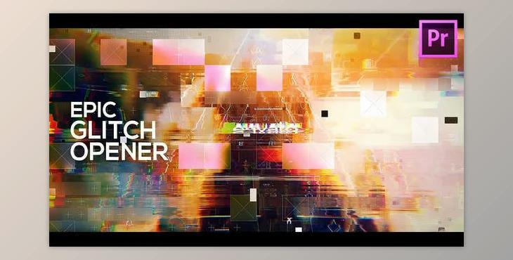 Glitch Opener Slideshow for Premiere Pro (Videohive 33257964) - PR Project