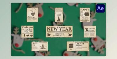 Christmas Stamps Titles for After Effects (Videohive 49741877) - AE Project