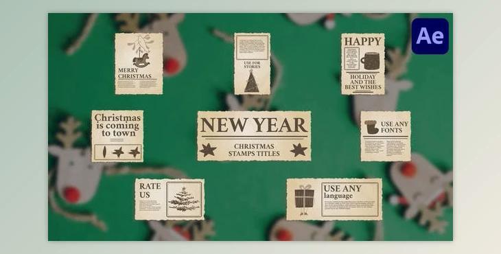 Christmas Stamps Titles for After Effects (Videohive 49741877) - AE Project
