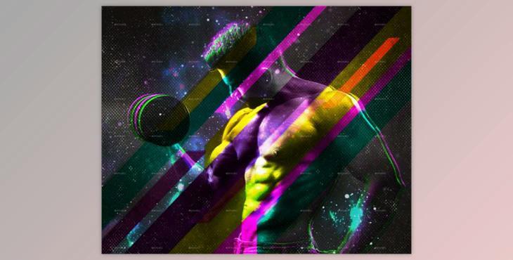 Strips Portrait Painting Effect By Hypography