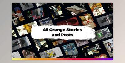 45 Grunge Instagram Stories (Videohive 34003239) - AE Project