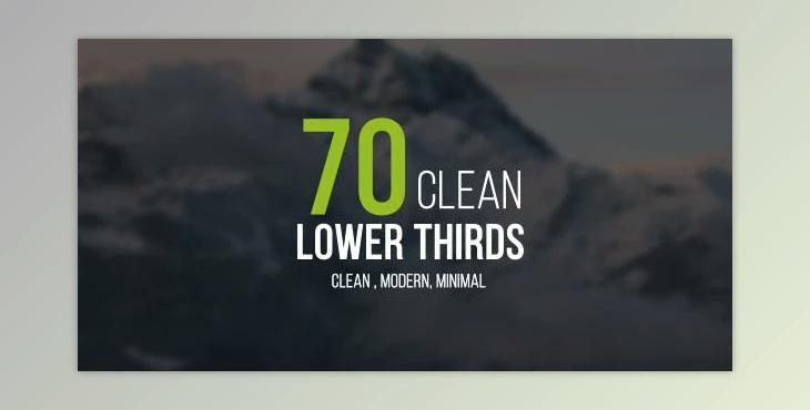 70 Clean Lower Thirds (Videohive 16283018)