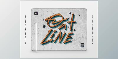 Outline Procreate Brushes – Modern Typography Toolkit