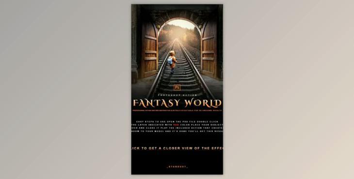 Fantasy World – Photoshop Effect GraphicRiver-29857235 (PSD, ATN)