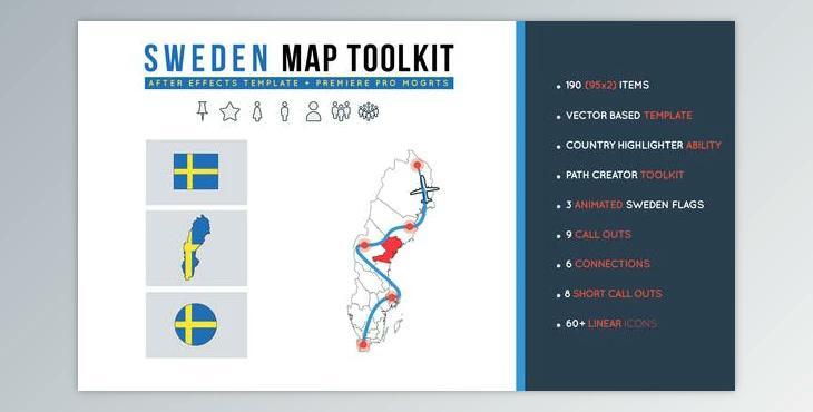 Sweden Map Toolkit (Videohive 28358302)