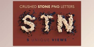 Crushed Stones – 3D Lettering CreativeMarket - 10998878