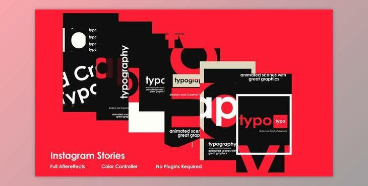Typo Instagram Stories (Videohive 50887224) - AE Project