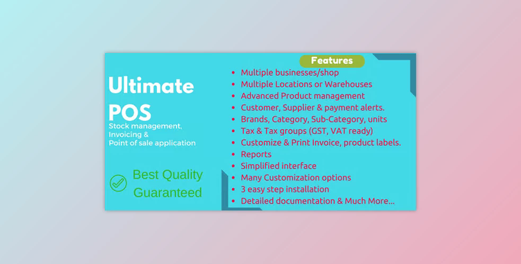 Ultimate POS v6.5 (06 Feb 2025) - Best ERP, Stock Management, Point of Sale and Invoicing system 6.5 NULLED