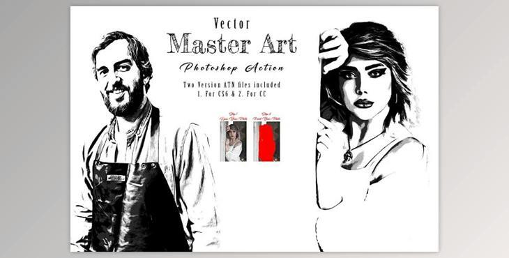 Vector Master Art Photoshop Action Creativemarket - 11020125