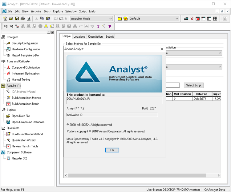 SCIEX Analyst 1.7.2