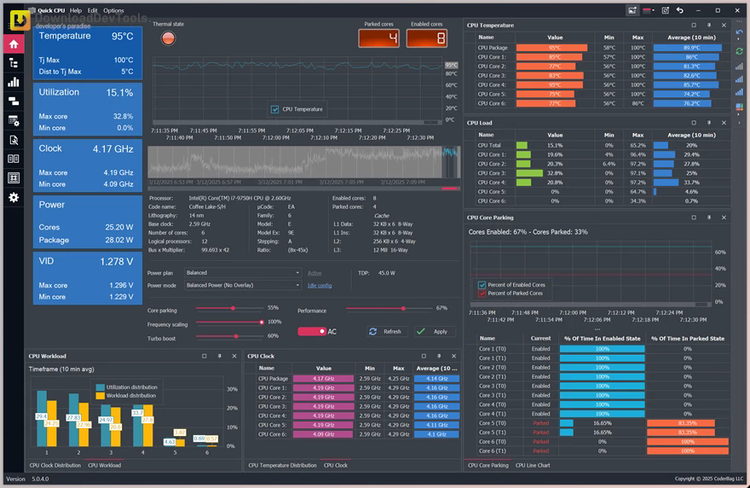Quick CPU Pro v5.0.9.0 for Win x64 + CRACK