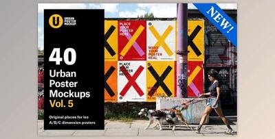 Urban Poster Mockup VOL.5 (JPG, ZIP)