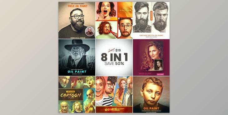 8 in 1 Photoshop Action Bundle – GraphicRiver 31643720 (ATN)