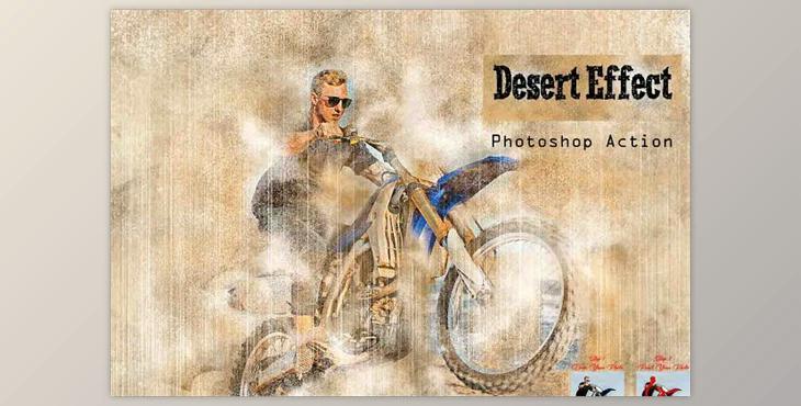 Desert Effect Photoshop Action Creativemarket - 17640778