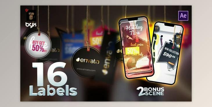 Swinging Tags (Videohive 37105746) - AE Project