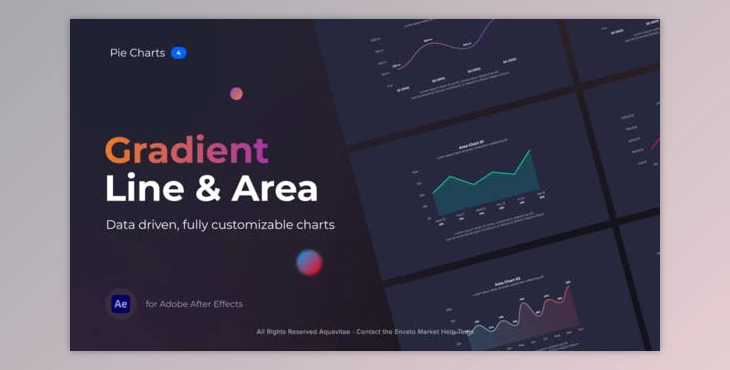 Gradient Line & Area Charts (Videohive 38049763) - AE Project