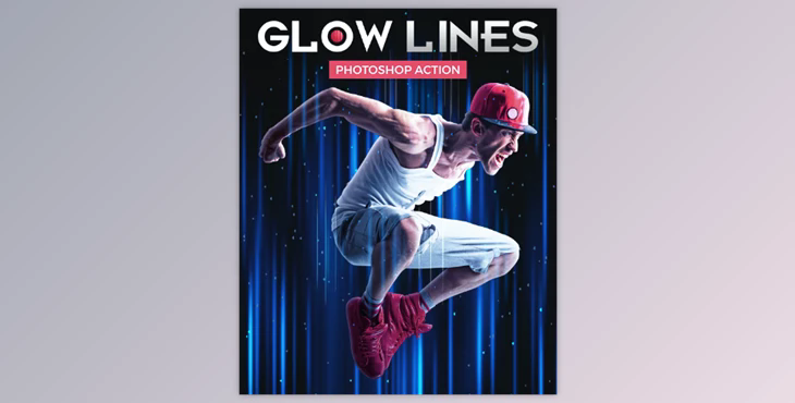 Glow Lines Photoshop Action