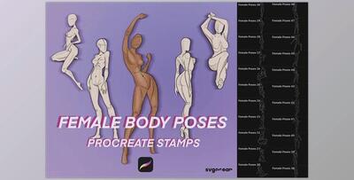 Female Pose Procreate Brushes CreativeMarket - 10173815