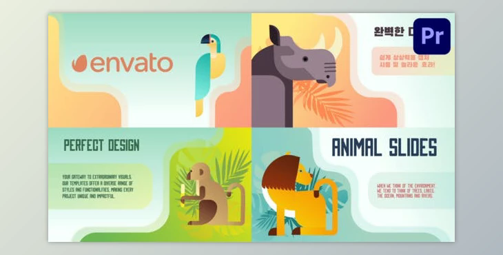 Animal Slides for Premiere Pro (Videohive 52210129)