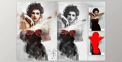 Fashion Sketch 3 Photoshop Action By GorynArt (ABR, PAT, ATN)