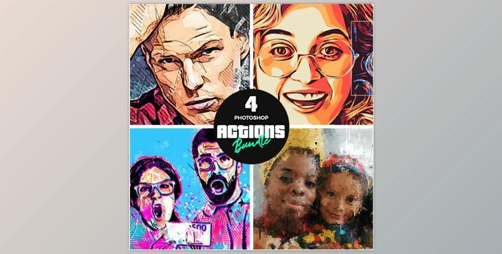Artist Bundle 3 – Four Photoshop Actions GraphicRiver-34278722