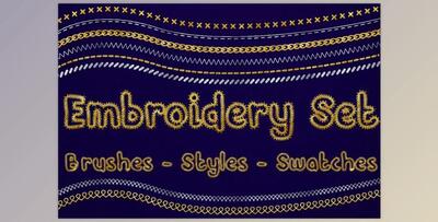Creative Market – Embroidery Set for Photoshop
