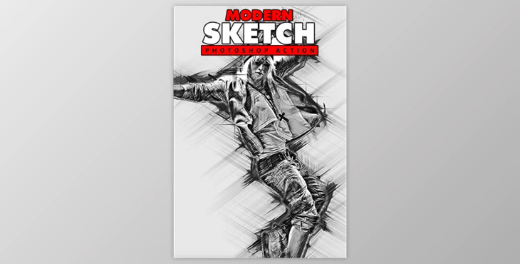Modern Sketch Photoshop Action 20448323