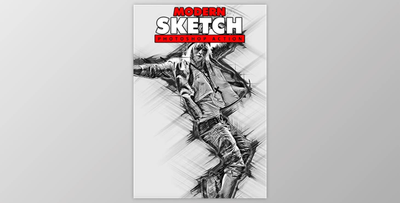 Modern Sketch Photoshop Action 20448323