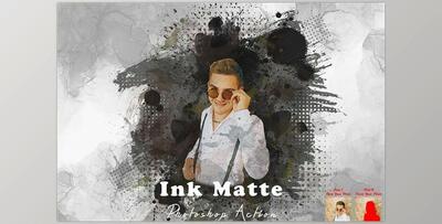 Ink Matte Photoshop Action CreativeMarket - 10174427