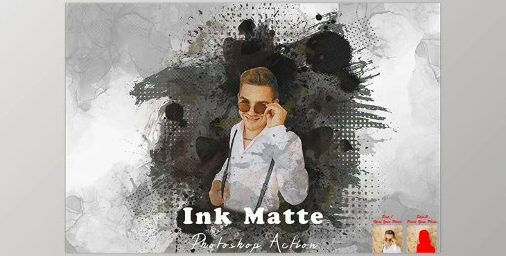 Ink Matte Photoshop Action CreativeMarket - 10174427