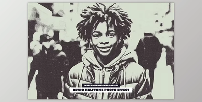 Retro Halftone Photo Effect 283659836