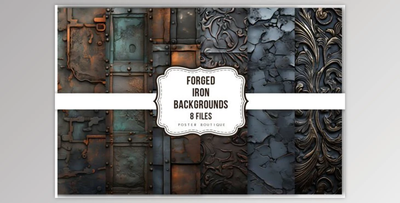 Forged Iron – 8 Backgrounds Pack