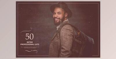 50 Retro LUTs (Look Up Tables) - (CreativeMarket–5376096)
