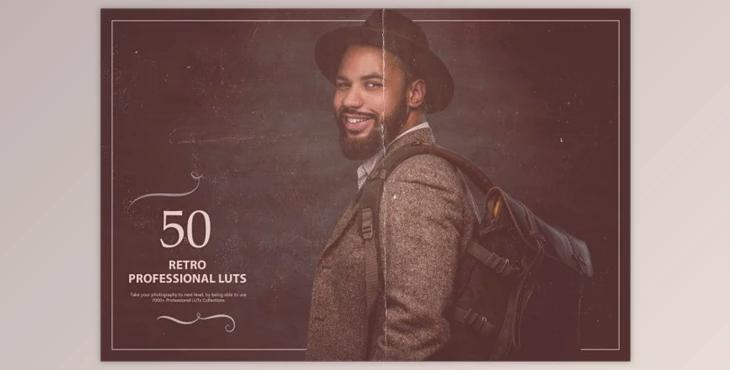 50 Retro LUTs (Look Up Tables) - (CreativeMarket–5376096)