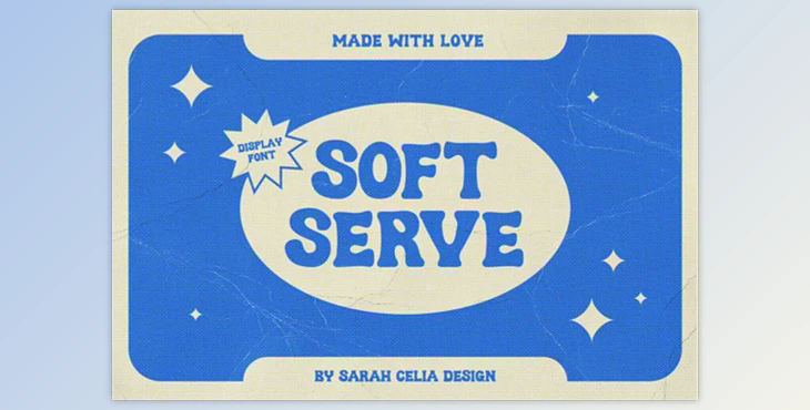 Soft Serve - Bold Retro Groovy Display Font