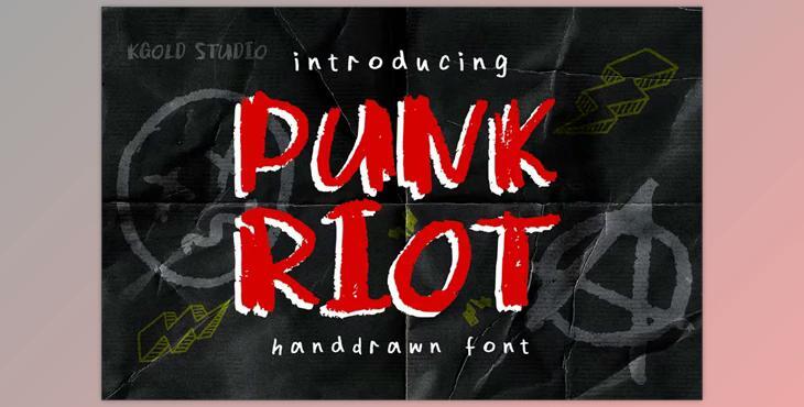 Punk Riot - HandDrawn Punk Font 289745153
