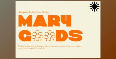 MARY GOODS - Bold Sans Serif Font