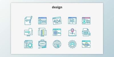 Design - Filled Outline Animated Icons (Videohive 28340415)